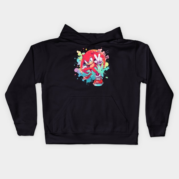 knuckles Kids Hoodie by piratesnow